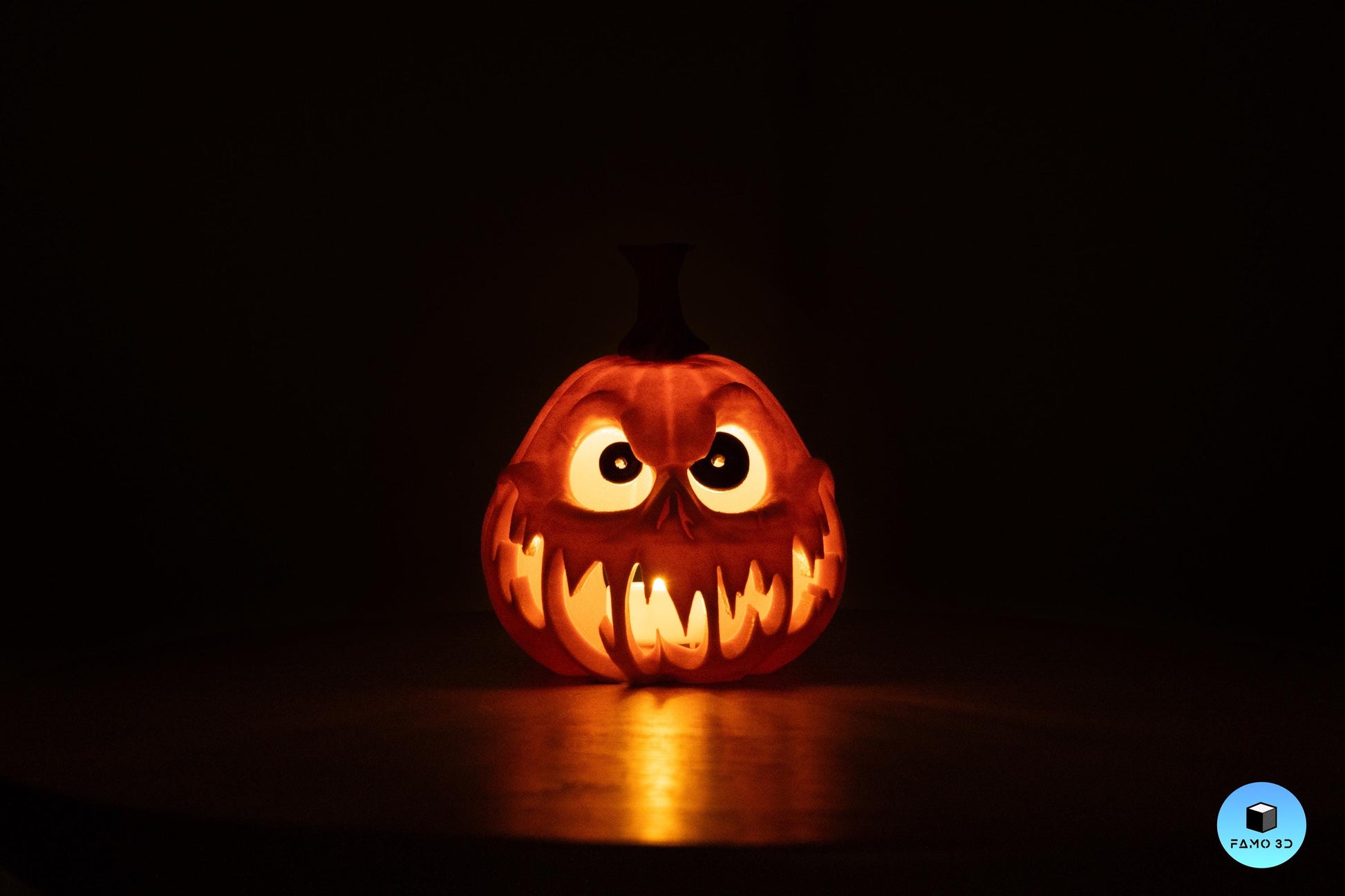 Spooky Jack o' Lantern (Included tealight), Pumpkin Tea Light Holder, Halloween Pumpkin Lantern, Outdoor Safe