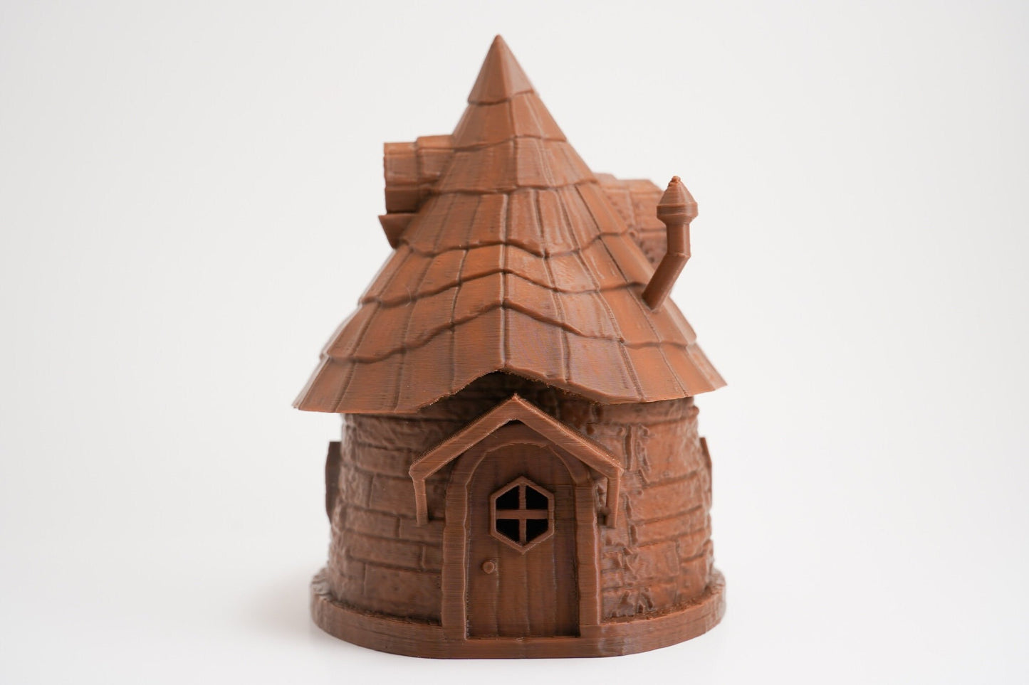 Fairy Hut Tea light Holder w/ Removable Roof, Fairy Hut/ Gnome Hut Night Light, Medieval Hut Container with Removable Roof/Lid, Fantasy Hut