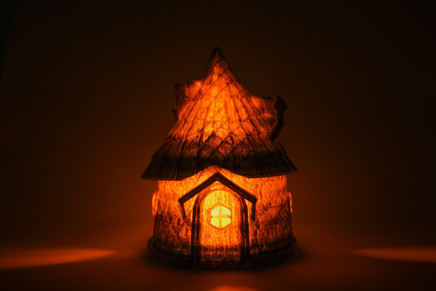 Fairy House Tea Light Holder, Mystic Purple Fairy Hut w/ Removable Roof, Fairy Hut Night Light, Fantasy Hut Container