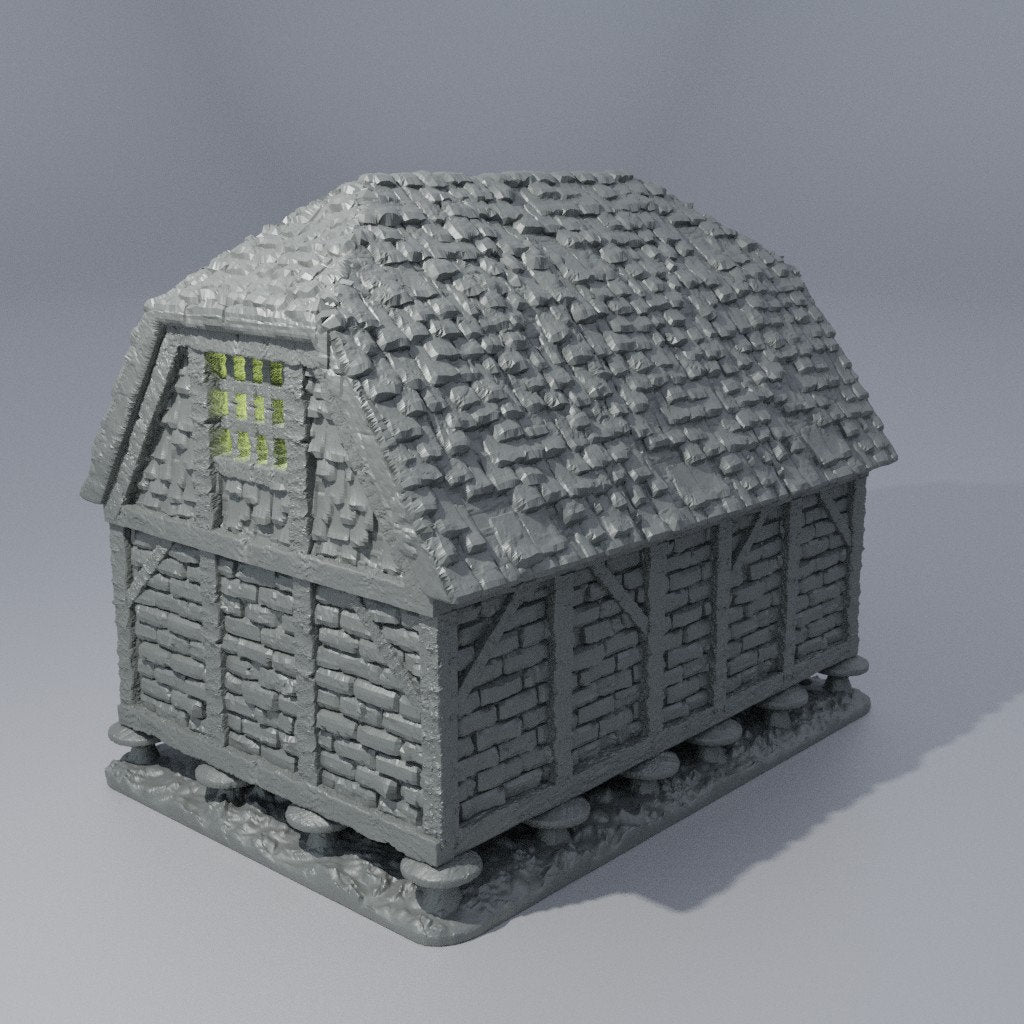 Dnd Medieval Granary (28mm) Terrain, DnD Terrain, Tabletop RPG Terrain