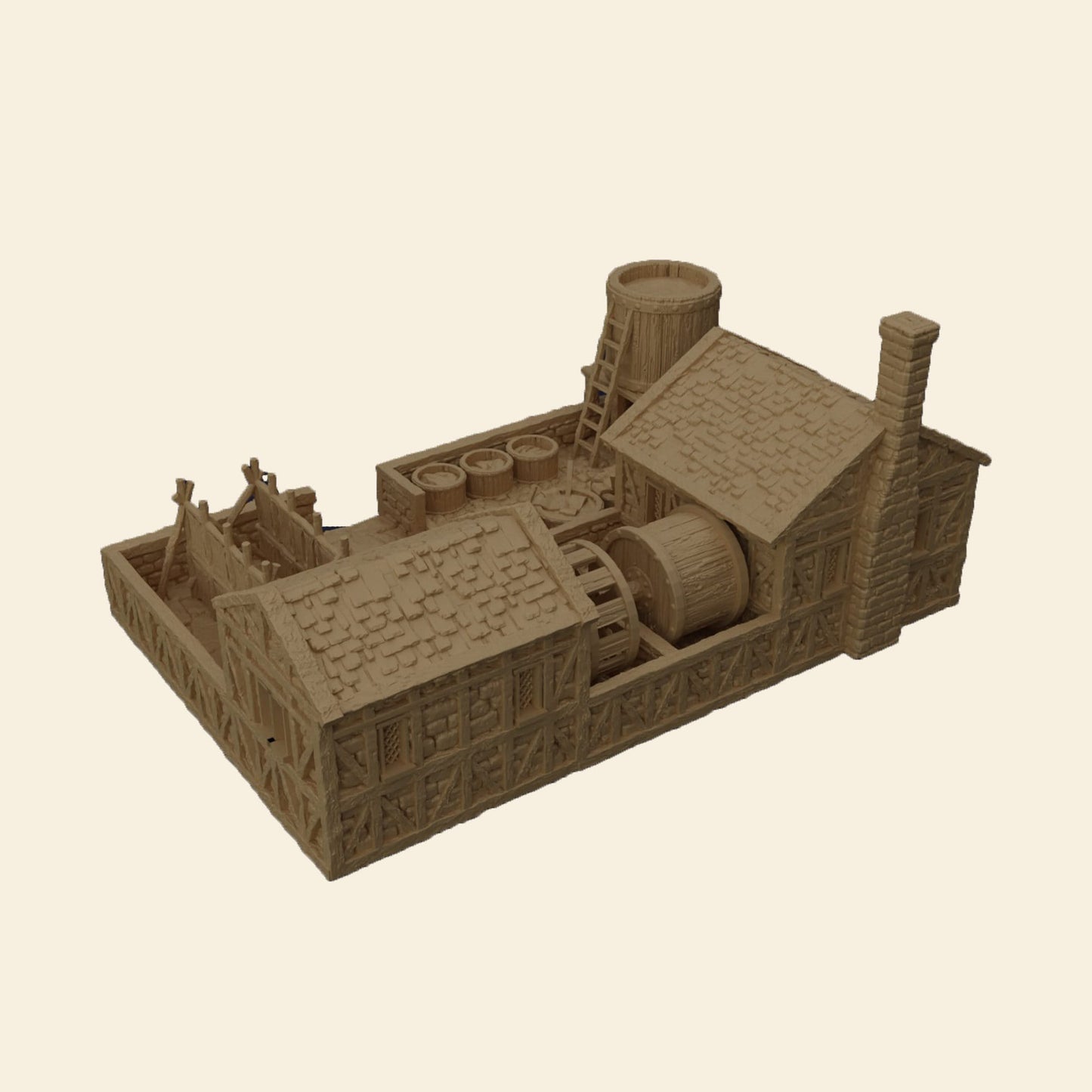 Medieval Tannery DnD Terrain, Medieval Terrain for Dungeons and Dragons
