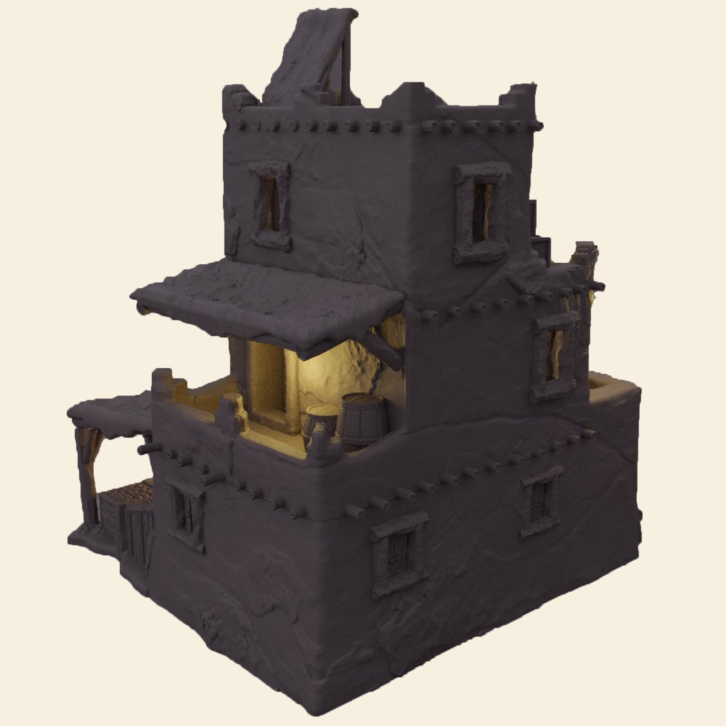 Desert Merchant Dnd Terrain, Desert Merchant House for Dungeons and Dragons,
