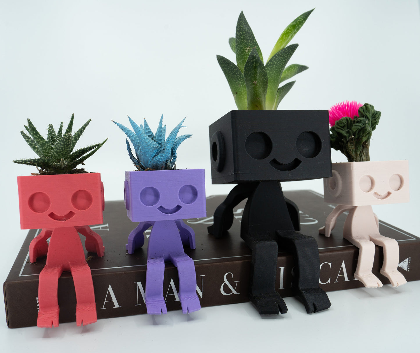 Shelf Sitter Robot Planter, Robbie the Robot Planter, Succulent Pot