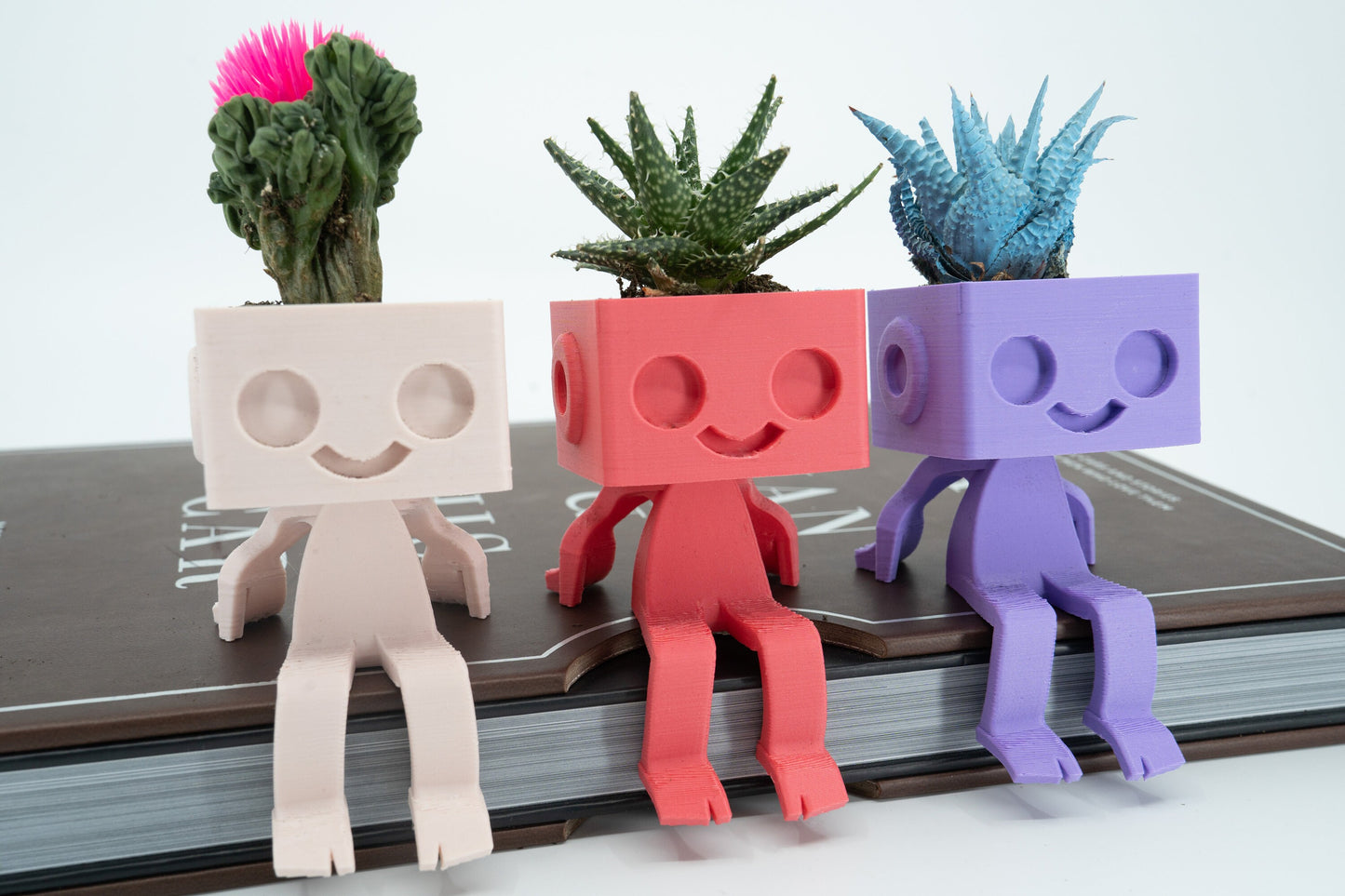 Shelf Sitter Robot Planter, Robbie the Robot Planter, Succulent Pot