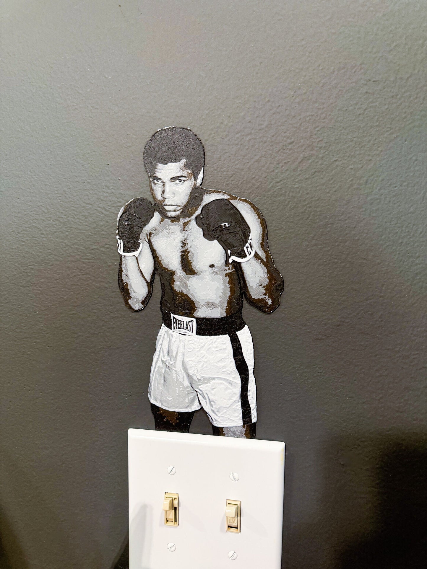 Muhammad Ali Boxer 3D Silhouette Cutout, Muhammad Ali Wall Hanging, Famous Boxer