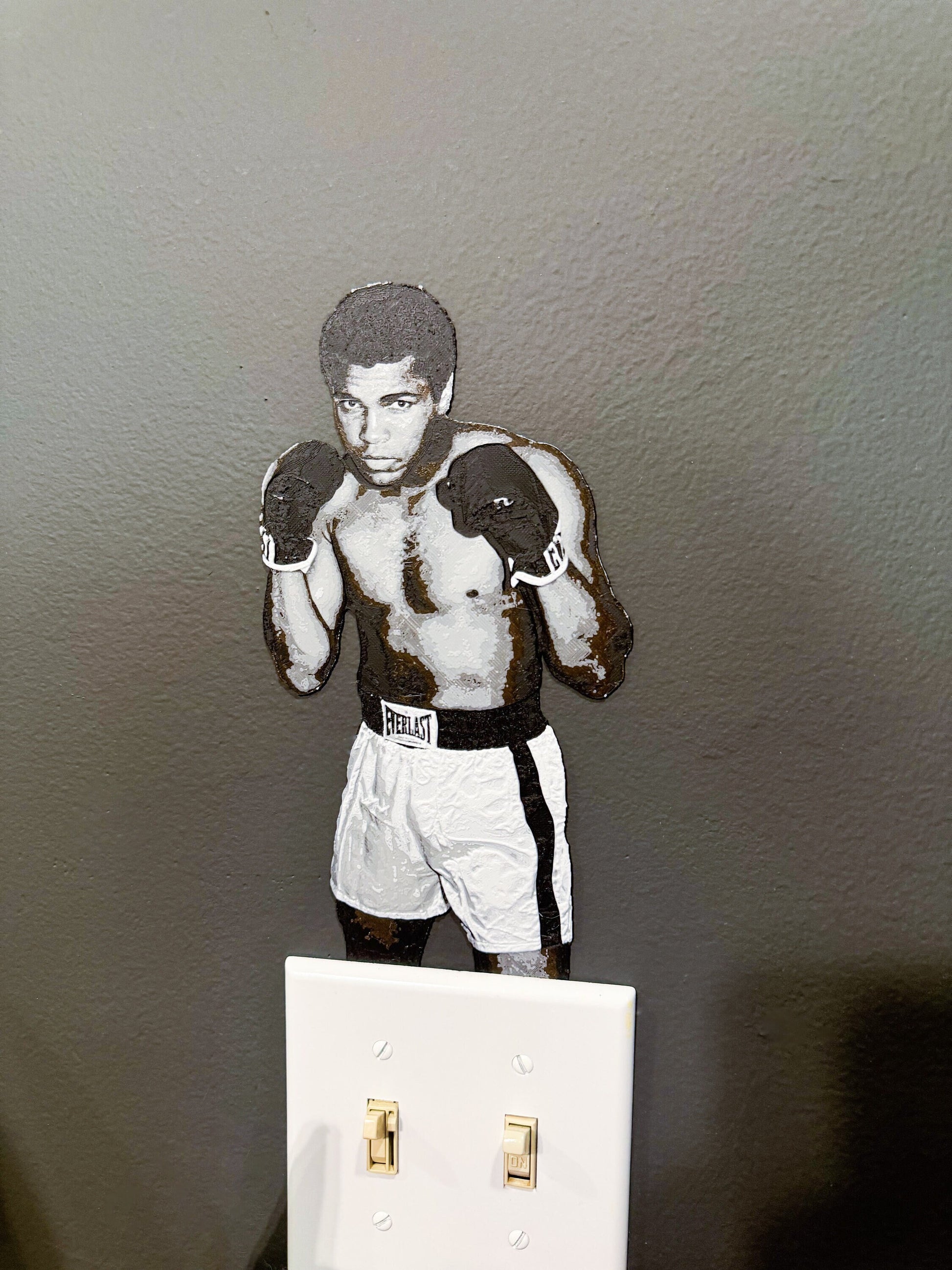 Muhammad Ali Boxer 3D Silhouette Cutout, Muhammad Ali Wall Hanging, Famous Boxer
