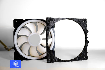 Dark Matter Fan Shroud© by Famo3D, for PC 120mm and 140mm Fans, PC Cooling Fan Grille, PC Fan Cover