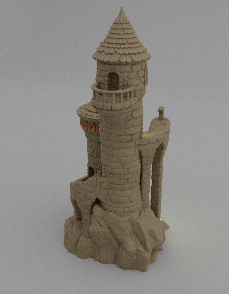 Wizard's Tower DnD Miniature Terrain for Dungeons and Dragons, D&D, D and D, Wargaming, Tabletop