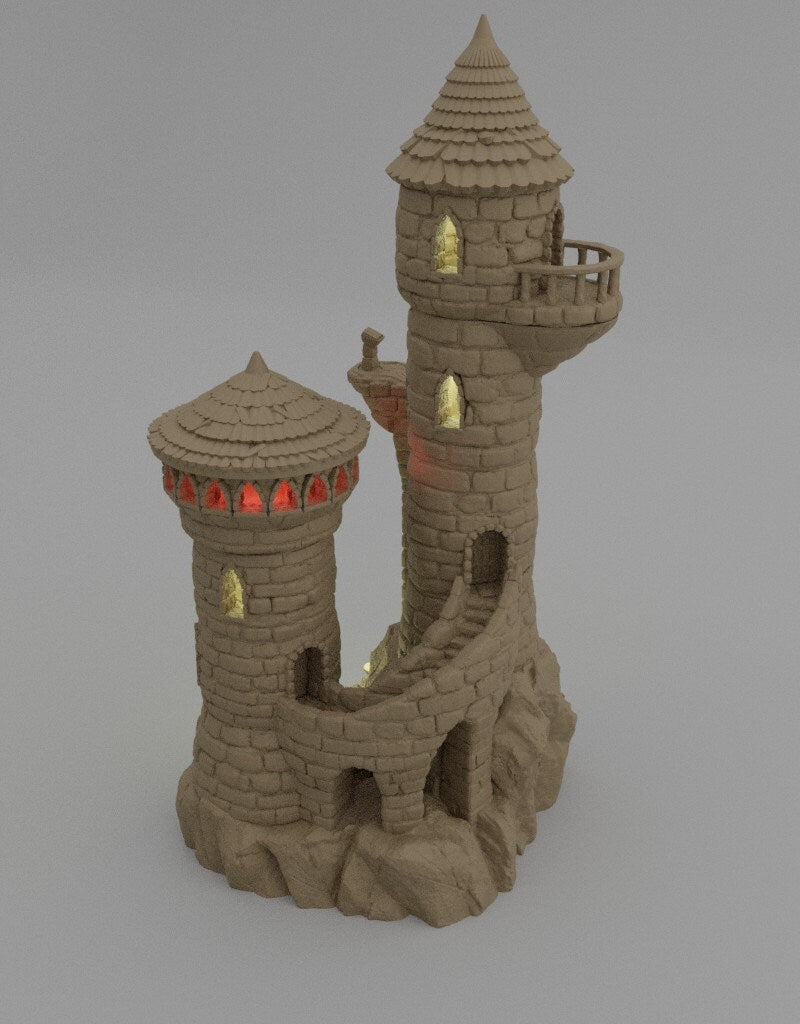 Wizard's Tower DnD Miniature Terrain for Dungeons and Dragons, D&D, D and D, Wargaming, Tabletop