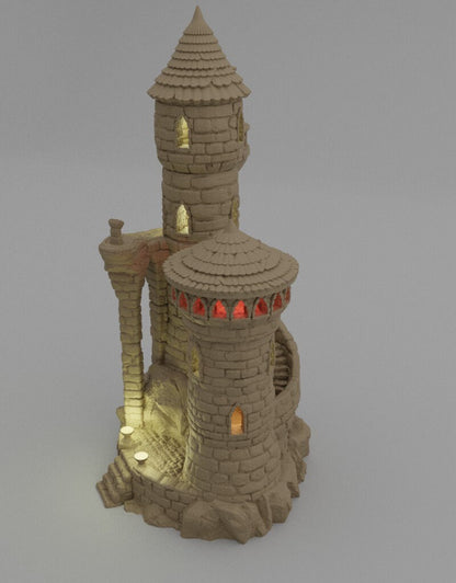 Wizard's Tower DnD Miniature Terrain for Dungeons and Dragons, D&D, D and D, Wargaming, Tabletop