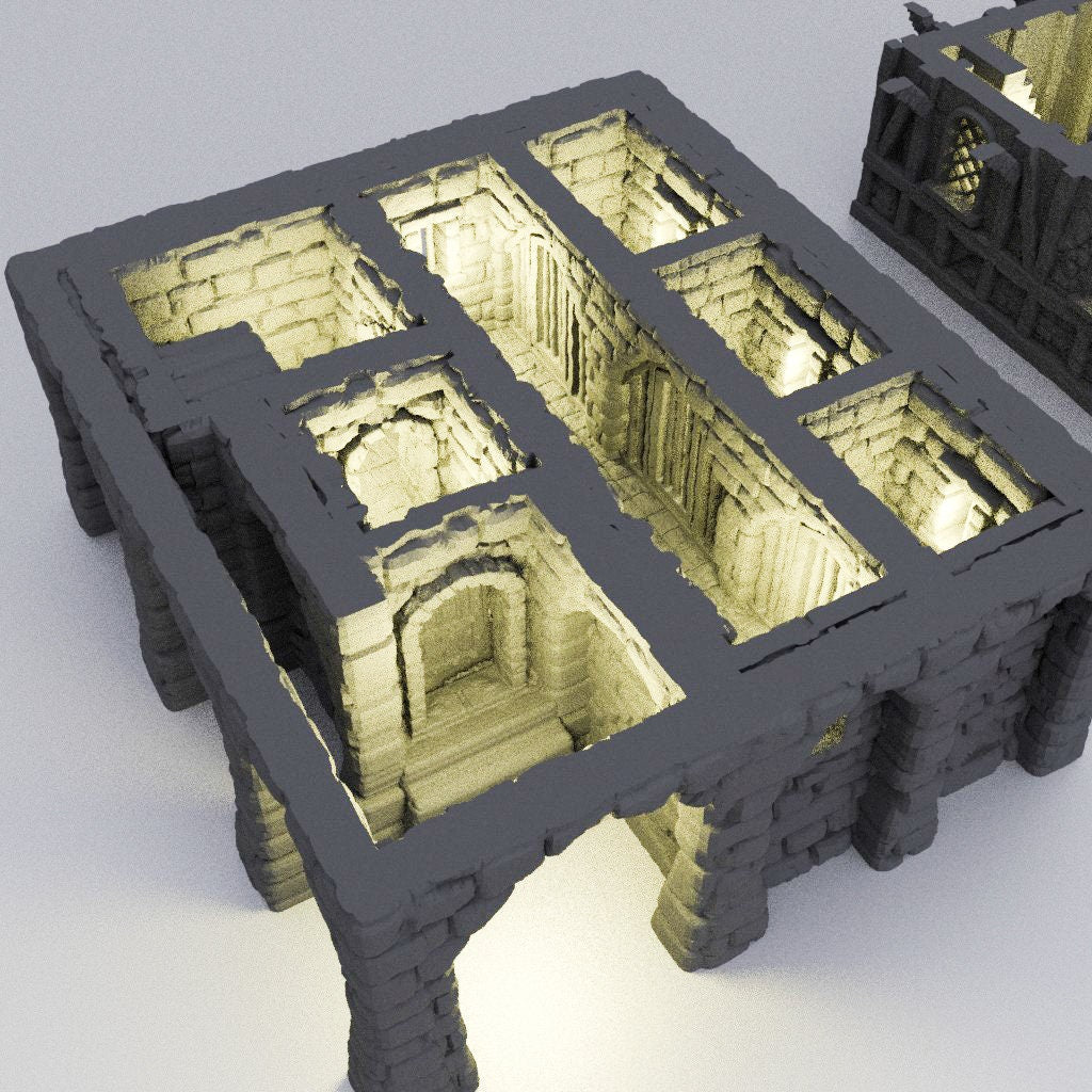 Medieval Jail DnD Miniature Terrain for Dungeons and Dragons, D&D, D and D Wargaming Tabletop Medieval Prison, 28mm