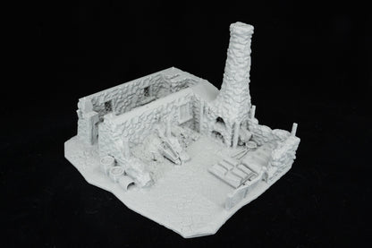 Blacksmith House Terrain for Dungeons and Dragons, DnD Miniature Terrain, Smelter House, 27mm Miniatures