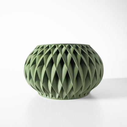 Modern Medium Planter Pot - Stylish Home Decor for Small & Medium Plants, Indoor Gardening Plant Lover Gift - 3D Printed