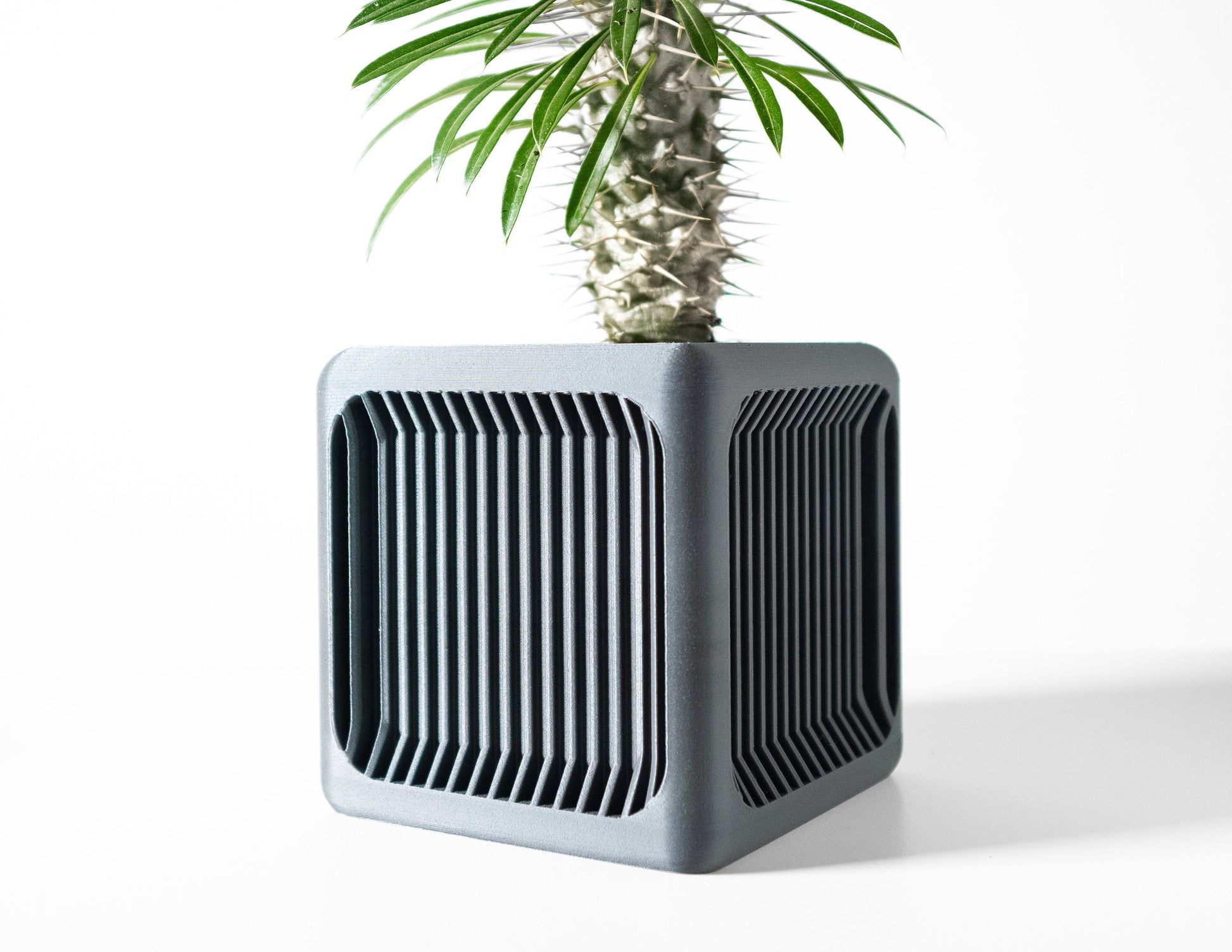 Modern Box Planter Pot - Unique Home Decor for Small & Medium Plants, Indoor Gardening Plant Lover Gift