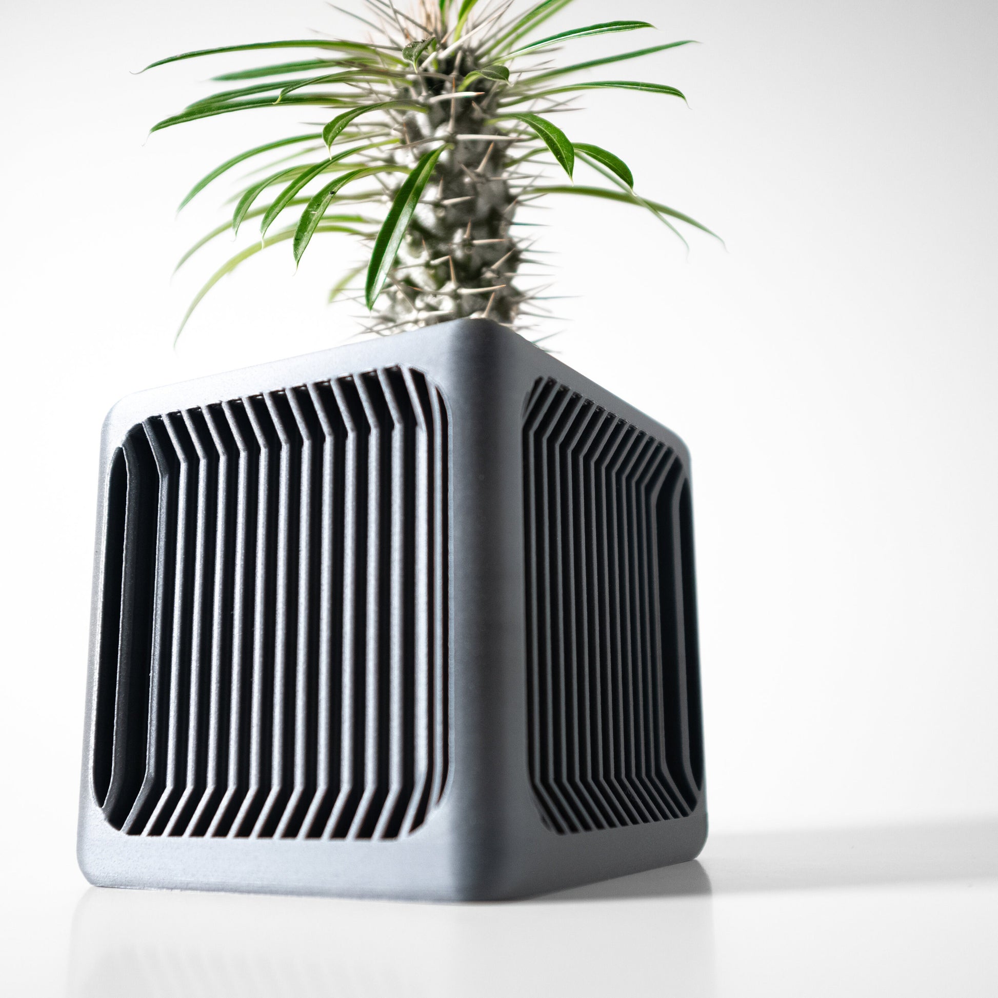 Modern Box Planter Pot - Unique Home Decor for Small & Medium Plants, Indoor Gardening Plant Lover Gift