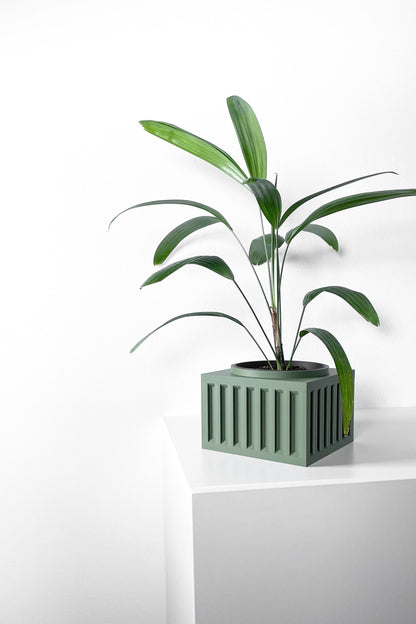 Modern Box Planter Pot - Minimalist Home Decor for Small & Medium Plants, Indoor Gardening Plant Lover Gift