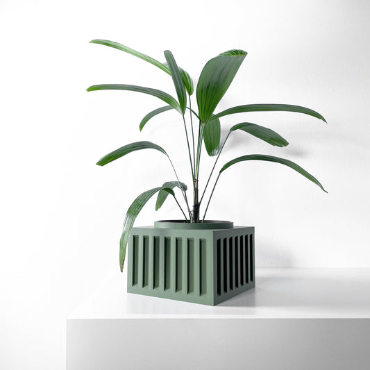 Modern Box Planter Pot - Minimalist Home Decor for Small & Medium Plants, Indoor Gardening Plant Lover Gift