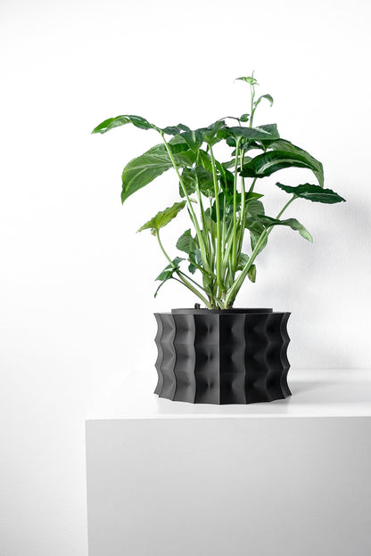 Modern Round Planter Pot - Minimalist Home Decor for Small & Medium Plants, Indoor Gardening Plant Lover Gift