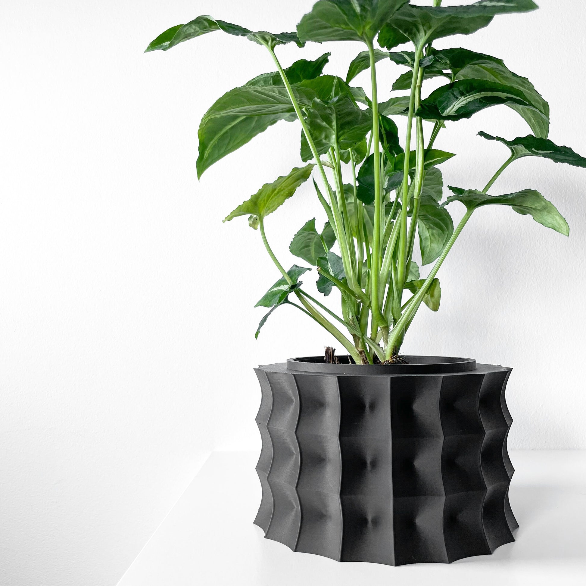 Modern Round Planter Pot - Minimalist Home Decor for Small & Medium Plants, Indoor Gardening Plant Lover Gift