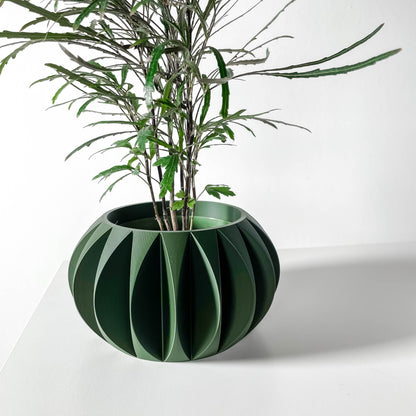 Modern Round Planter Pot - Minimalist Home Decor for Small & Medium Plants, Indoor Gardening Plant Lover Gift