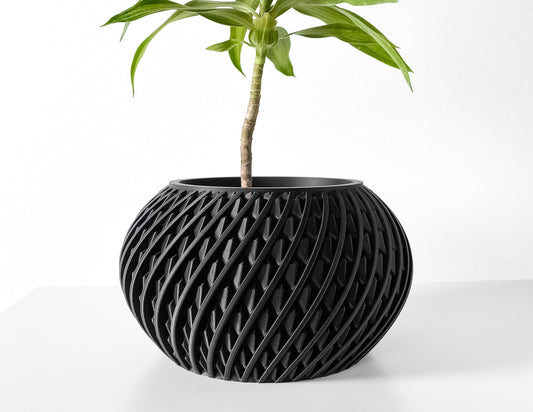 Modern Round Planter Pot - Minimalist Home Decor for Small & Medium Plants, Indoor Gardening Plant Lover Gift