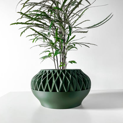 Modern Round Planter Pot - Minimalist Home Decor for Small & Medium Plants, Indoor Gardening Plant Lover Gift