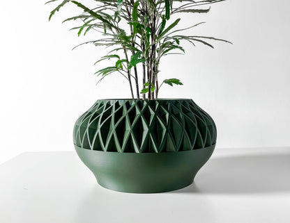 Modern Round Planter Pot - Minimalist Home Decor for Small & Medium Plants, Indoor Gardening Plant Lover Gift