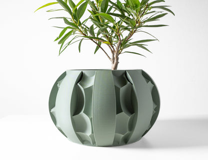 Modern Round Planter Pot - Minimalist Home Decor for Small & Medium Plants, Indoor Gardening Plant Lover Gift