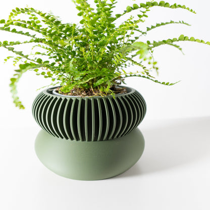 Modern Round Planter Pot - Minimalist Home Decor for Small & Medium Plants, Indoor Gardening Plant Lover Gift