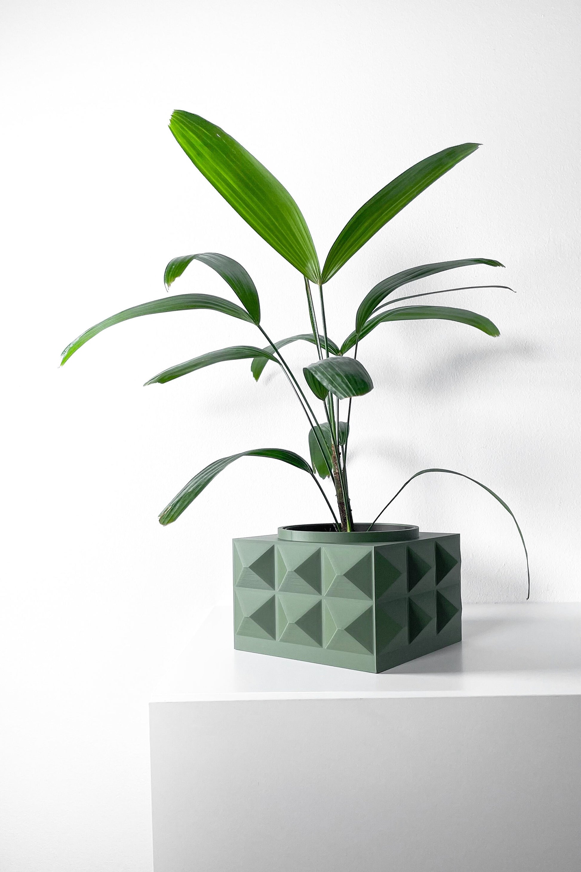 Modern Box Planter Pot - Minimalist Home Decor for Small & Medium Plants, Indoor Gardening Plant Lover Gift