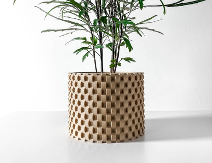 Modern Round Planter Pot - Minimalist Home Decor for Small & Medium Plants, Indoor Gardening Plant Lover Gift