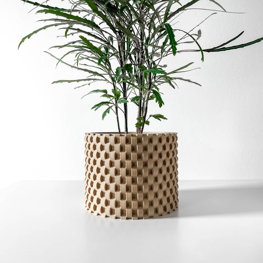 Modern Round Planter Pot - Minimalist Home Decor for Small & Medium Plants, Indoor Gardening Plant Lover Gift