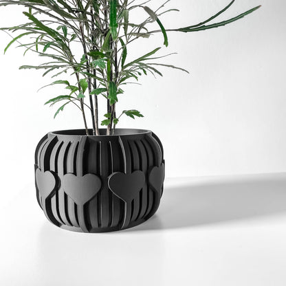 Modern Heart Planter Pot - Minimalist Home Decor for Small & Medium Plants, Indoor Gardening Plant Lover Gift