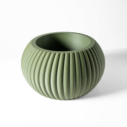 Modern Ribbed Planter Pot - Unique Eco-Friendly Indoor Plant Pot for Succulents & Small and Medium Sized Plants- 3D Printed