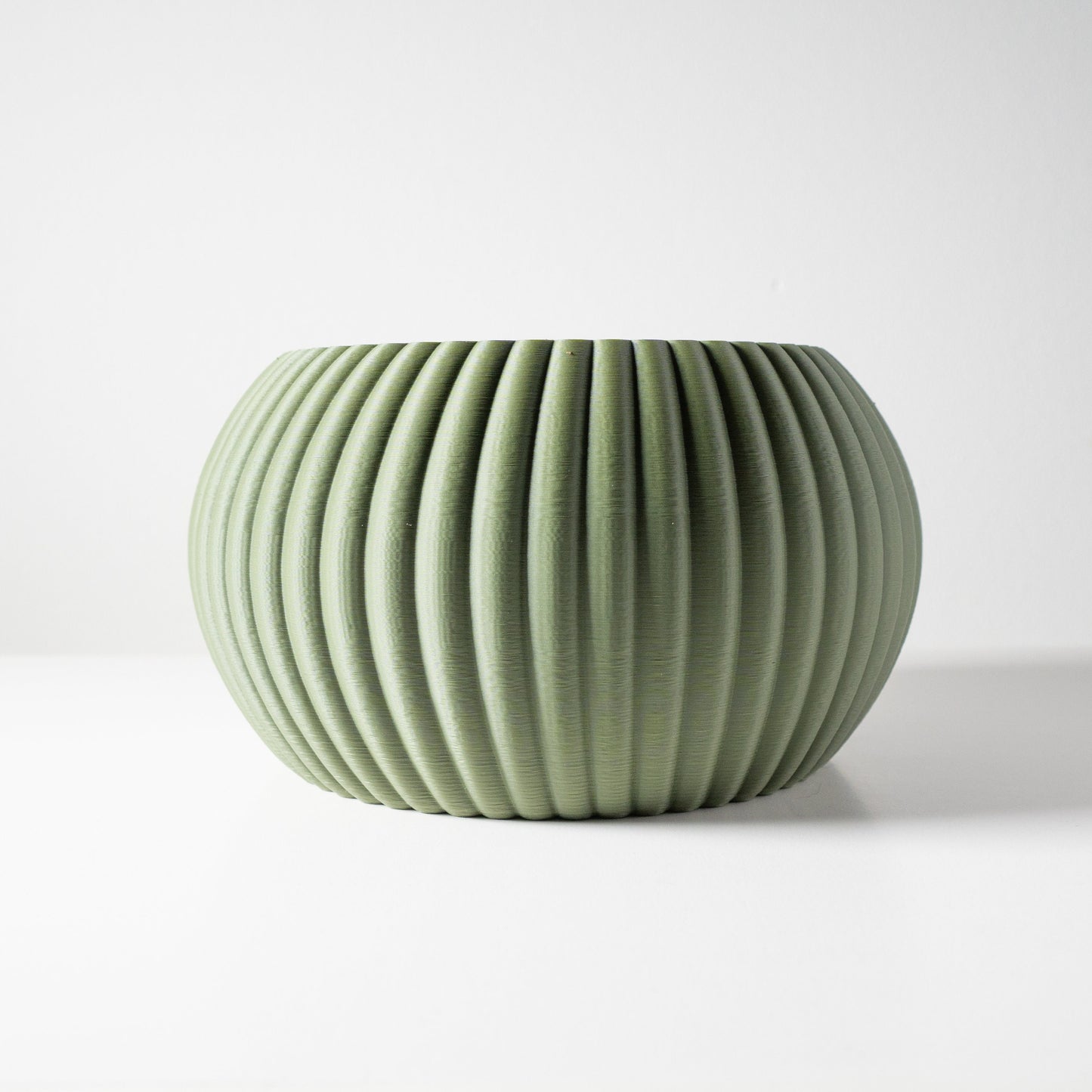 Modern Ribbed Planter Pot - Unique Eco-Friendly Indoor Plant Pot for Succulents & Small and Medium Sized Plants- 3D Printed