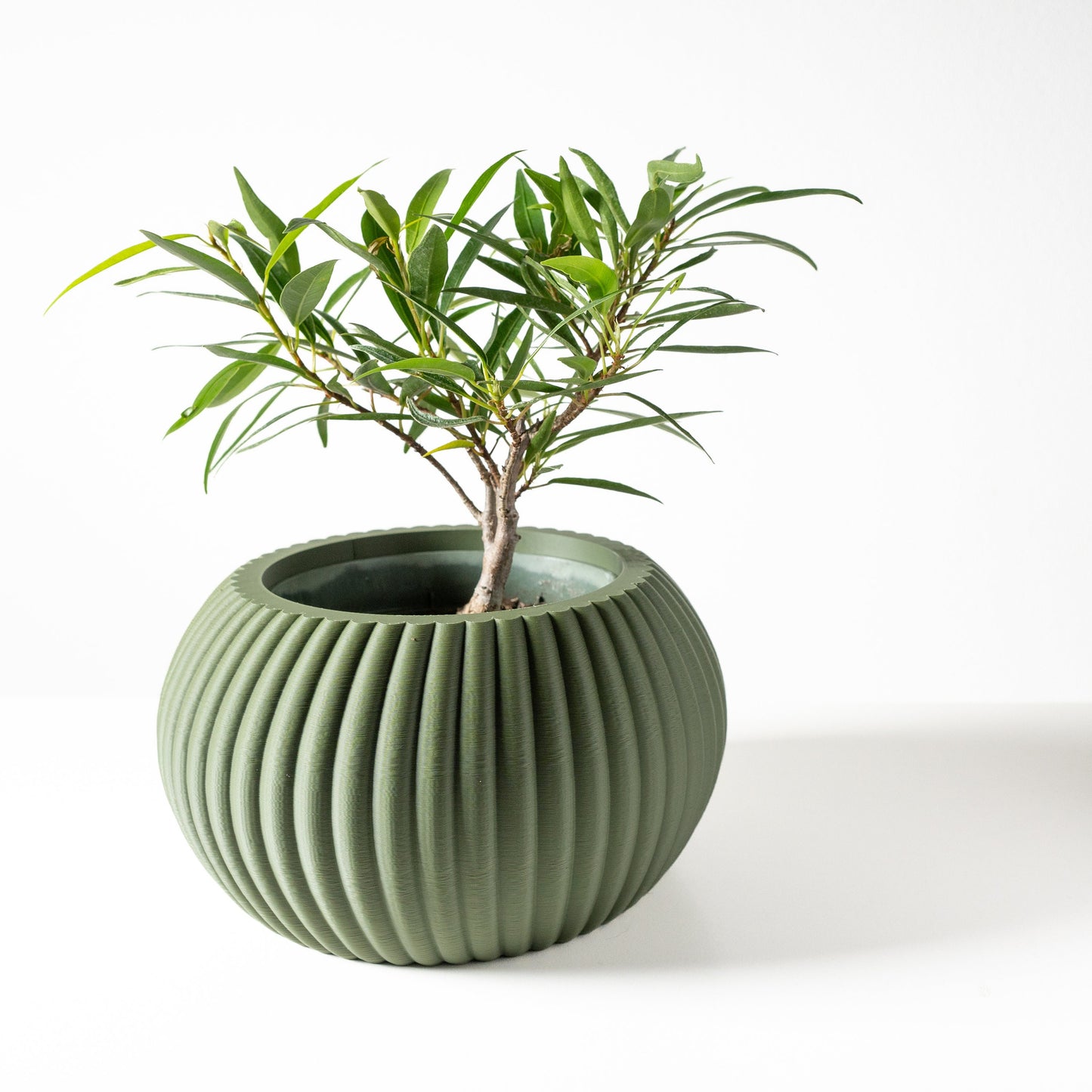 Modern Ribbed Planter Pot - Unique Eco-Friendly Indoor Plant Pot for Succulents & Small and Medium Sized Plants- 3D Printed