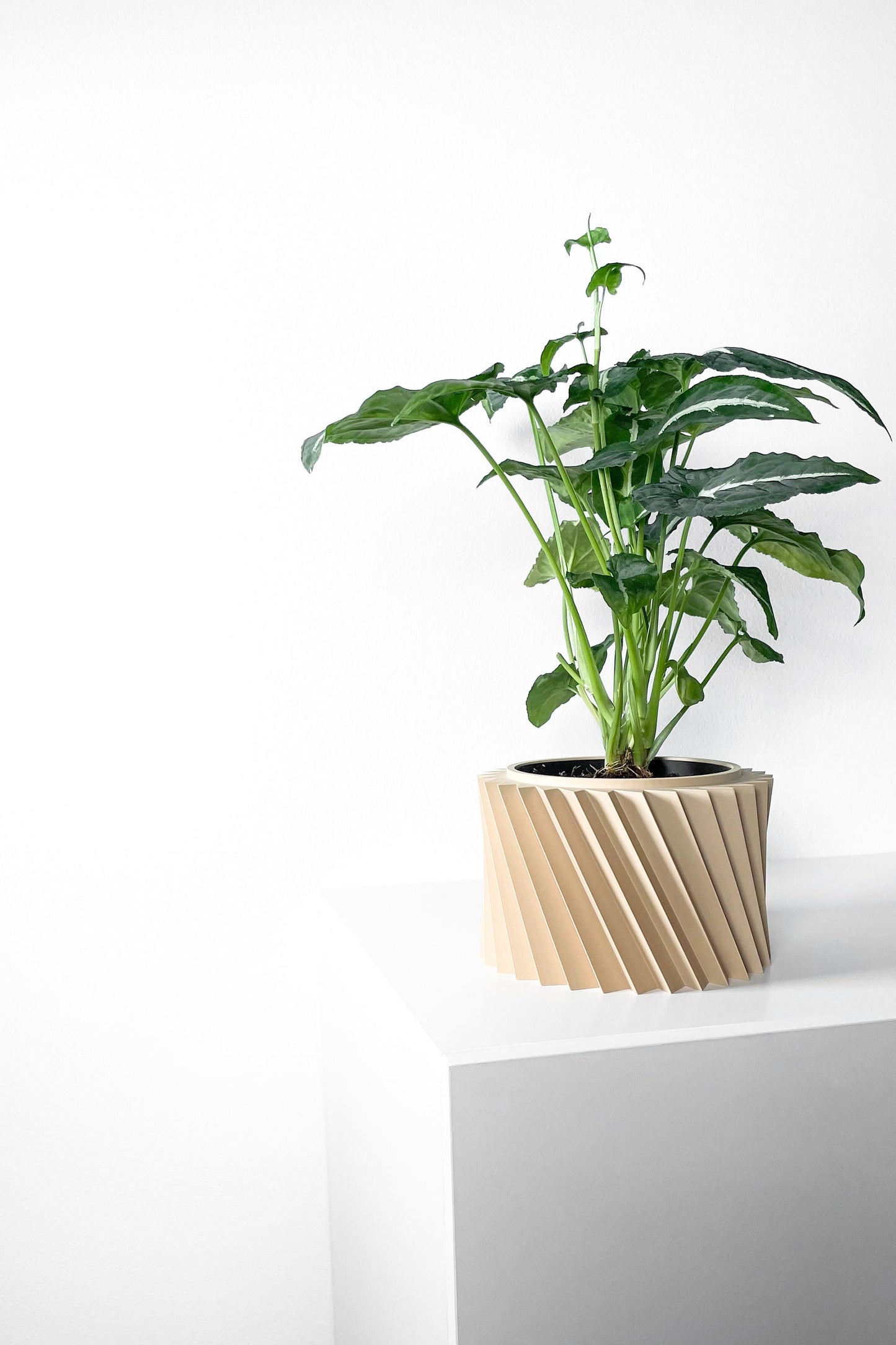 Modern Geometric Planter Pot - Unique Home Decor for Succulents & Medium Plants - 3D Printed