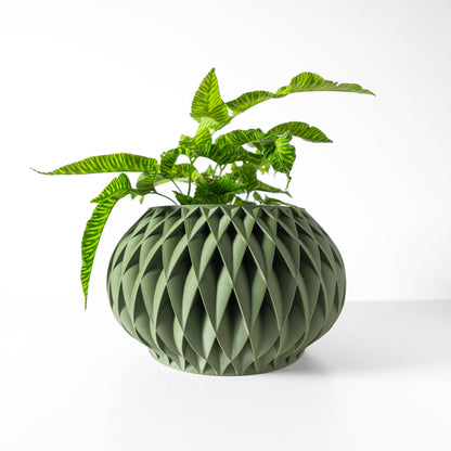 Modern Medium Planter Pot - Stylish Home Decor for Small & Medium Plants, Indoor Gardening Plant Lover Gift - 3D Printed