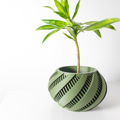 Modern Round Planter Pot - Minimalist Home Decor for Small & Medium Plants, Indoor Gardening Plant Lover Gift