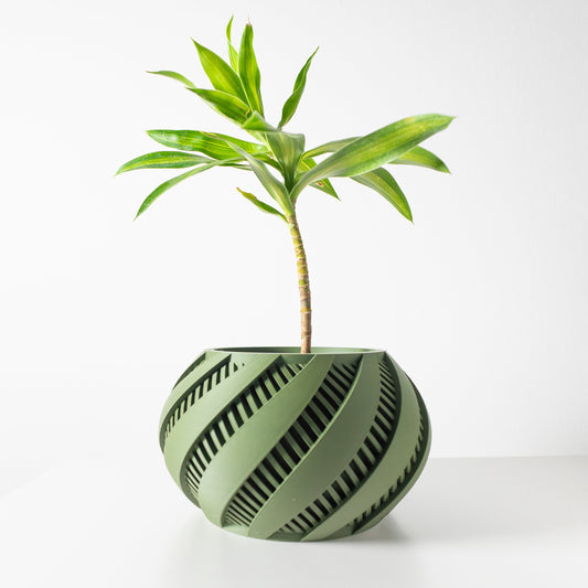 Modern Round Planter Pot - Minimalist Home Decor for Small & Medium Plants, Indoor Gardening Plant Lover Gift