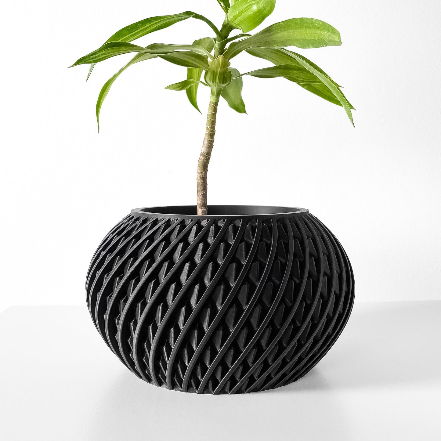 Modern Round Planter Pot - Minimalist Home Decor for Small & Medium Plants, Indoor Gardening Plant Lover Gift