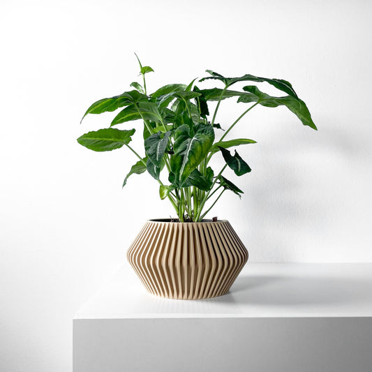 Modern Planter Pot - Minimalist Home Decor for Small & Medium Plants, Indoor Gardening Plant Lover Gift