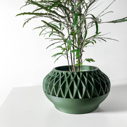 Modern Round Planter Pot - Minimalist Home Decor for Small & Medium Plants, Indoor Gardening Plant Lover Gift