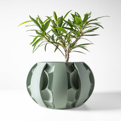 Modern Round Planter Pot - Minimalist Home Decor for Small & Medium Plants, Indoor Gardening Plant Lover Gift