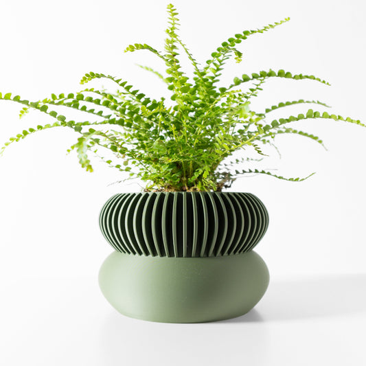 Modern Round Planter Pot - Minimalist Home Decor for Small & Medium Plants, Indoor Gardening Plant Lover Gift