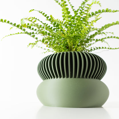 Modern Round Planter Pot - Minimalist Home Decor for Small & Medium Plants, Indoor Gardening Plant Lover Gift