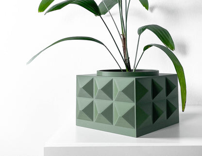 Modern Box Planter Pot - Minimalist Home Decor for Small & Medium Plants, Indoor Gardening Plant Lover Gift