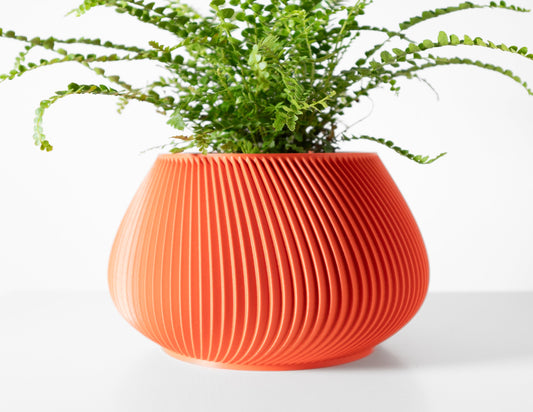 Modern Round Planter Pot - Minimalist Home Decor for Small & Medium Plants, Indoor Gardening Plant Lover Gift