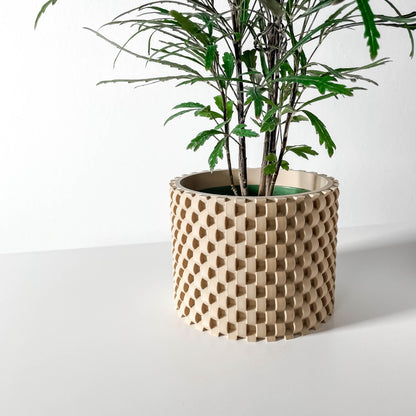 Modern Round Planter Pot - Minimalist Home Decor for Small & Medium Plants, Indoor Gardening Plant Lover Gift