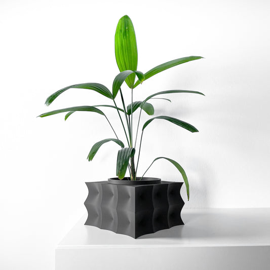 Modern Box Planter Pot - Minimalist Home Decor for Small & Medium Plants, Indoor Gardening Plant Lover Gift